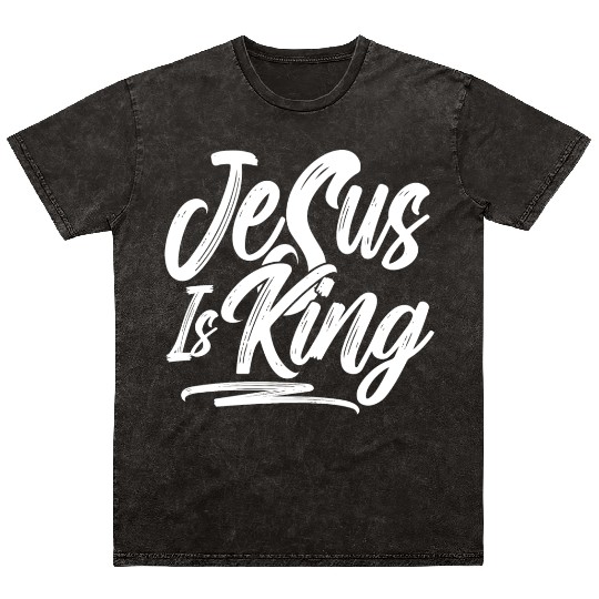 Jesus Is King Love Jesus Christian Christmas Mineral Wash T Shirts