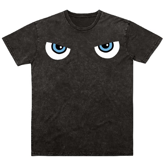 Black Cat Blue Eyes | Halloween Gift For Cat Lover Mineral Wash T Shirts
