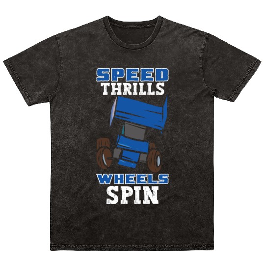 Sprint Car Mom Dirt Track Racing Racing Race Day Mineral Wash T Shirts