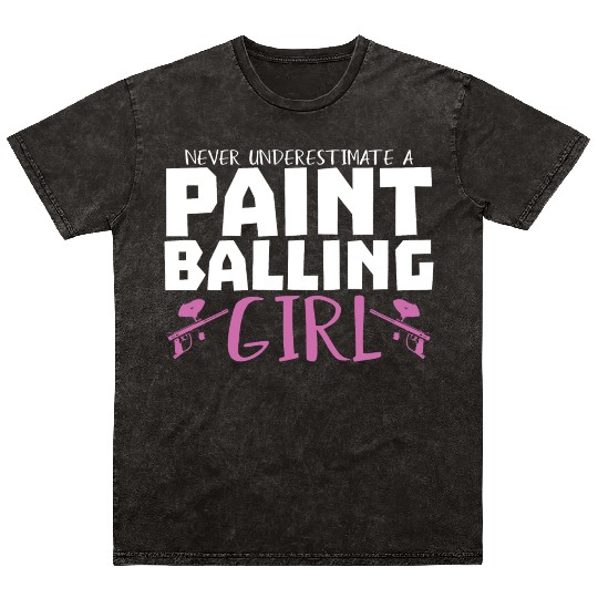 Paintball Girl Paintballer Speedball Camouflage Mineral Wash T Shirts