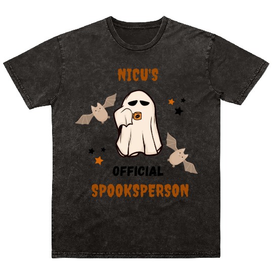 Cute NICU Halloween | NICU official spooksperson Mineral Wash T Shirts