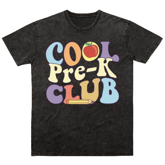Cool Pre K Club Preschool Teacher Student Back To Mineral Wash T Shirts