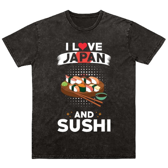 Sushi Japan Love Japanese Food Mineral Wash T Shirts