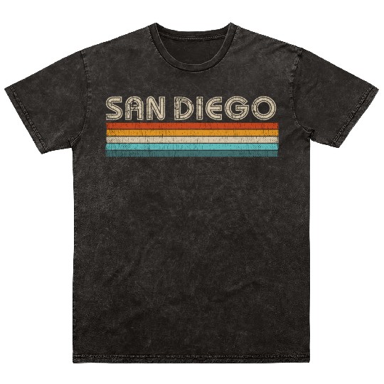 California Home State CA Vintage San Diego Mineral Wash T Shirts