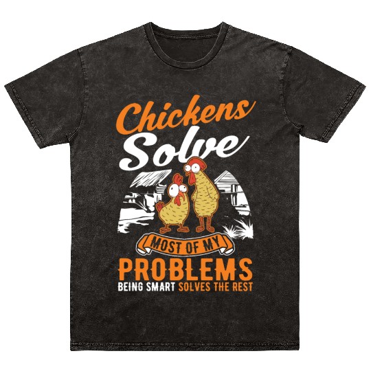 Chickens Chicken Farm Farmer Mineral Wash T Shirts