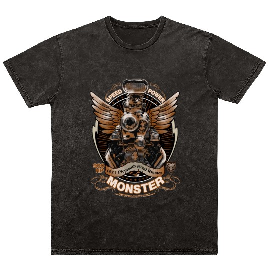 Muscle car - Powerful 900 hp engine Mineral Wash T Shirts