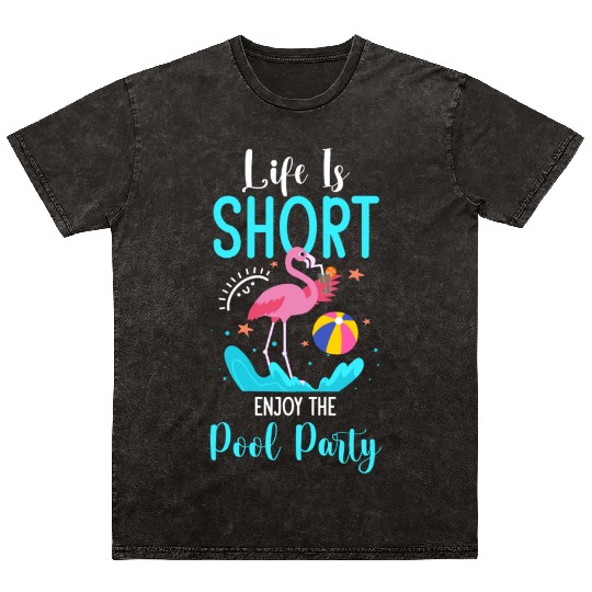 Pool Pool Party Relaxation Summer Mineral Wash T Shirts
