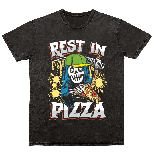 Rest in pizza Mineral Wash T Shirts