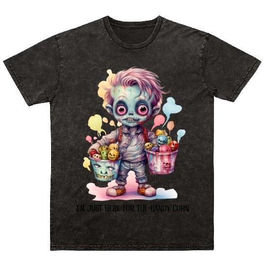 I m Just Here For The Candy Corn Mineral Wash T Shirts