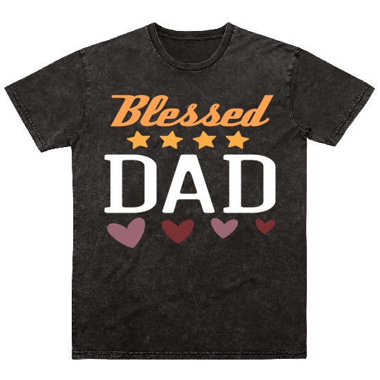 Blessed Dad Mineral Wash T Shirts
