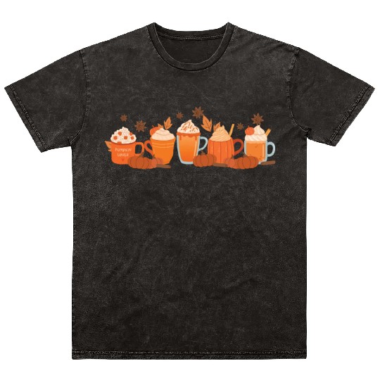 Tis The Season Pumpkin Spice Fall Autumn Season Mineral Wash T Shirts