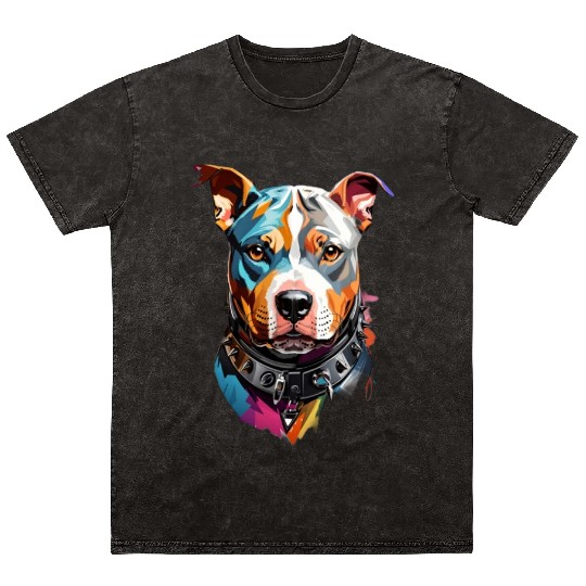 nice colorful dog Mineral Wash T Shirts