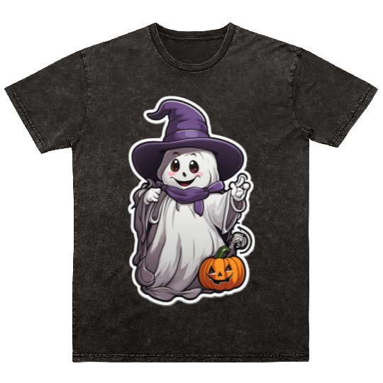 Happy Halloween Pumpkins Ghost 26 Mineral Wash T Shirts