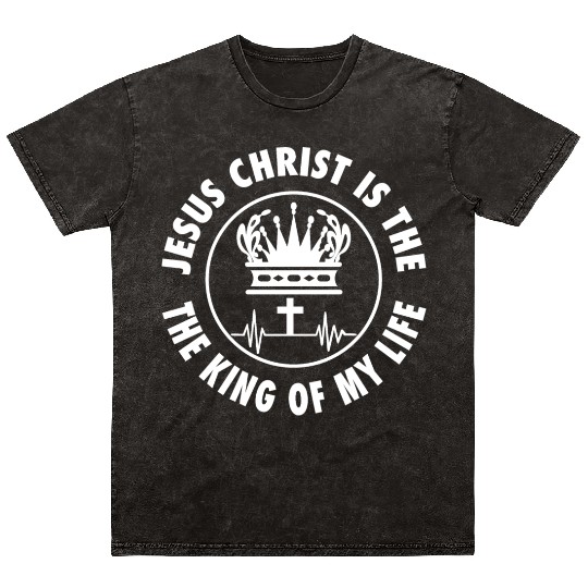 Love Jesus King Of My Life Christian Christmas Mineral Wash T Shirts