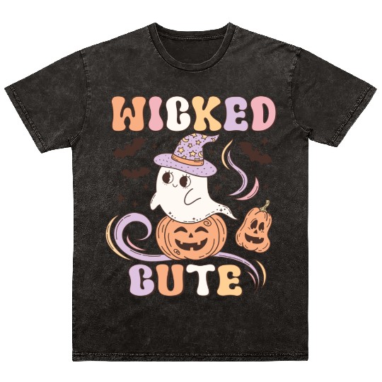 Wicked Cute Halloween: Spooky Charm and Cuteness Mineral Wash T Shirts