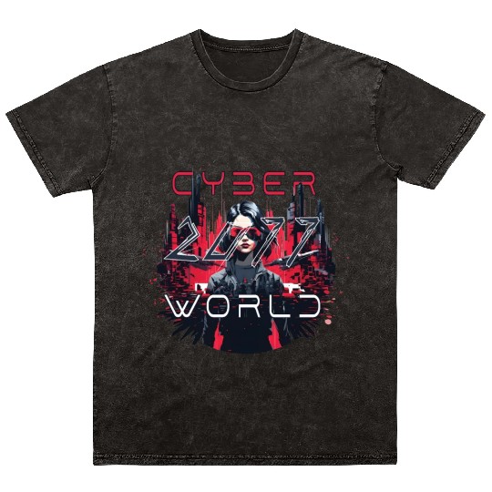 cyberpunk world Mineral Wash T Shirts