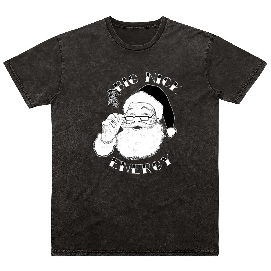 Big Nick Energy Tattoo Shop Santa Mineral Wash T Shirts
