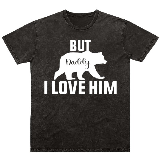 But Daddy I Love Him Retro Groovy Wavy Style Funny Mineral Wash T Shirts