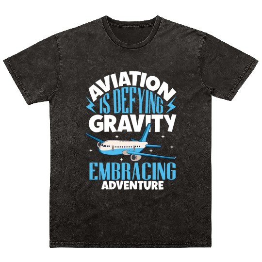 Pilot Aviation Airplane Airline Future Pilots Mineral Wash T Shirts