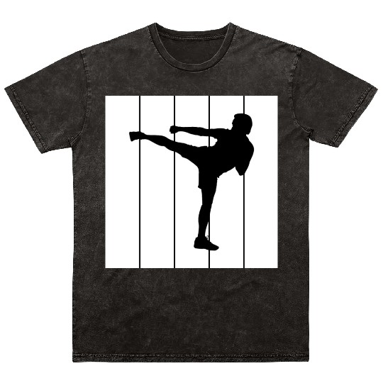 Fighter MMA Karate Taekwondo Jiu Jitsu training Mineral Wash T Shirts