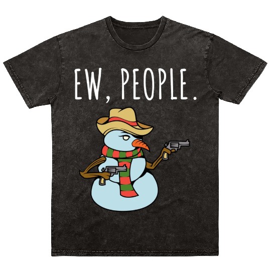 Ew People Armed Snowman Mineral Wash T Shirts