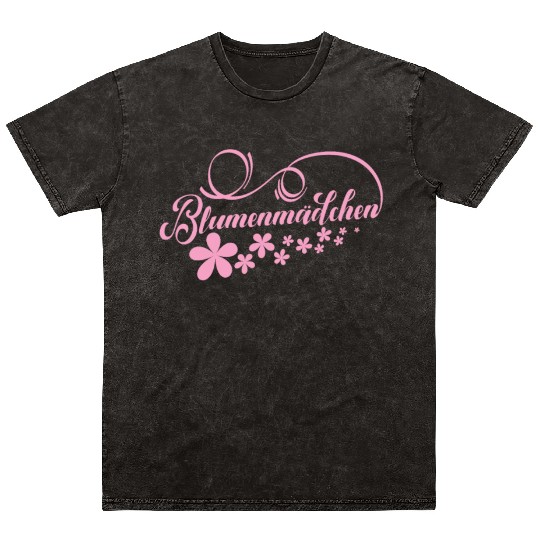 Flower Girl Flower Child on Wedding Mineral Wash T Shirts