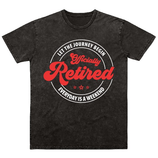 Officially Retired nurse Mineral Wash T Shirts