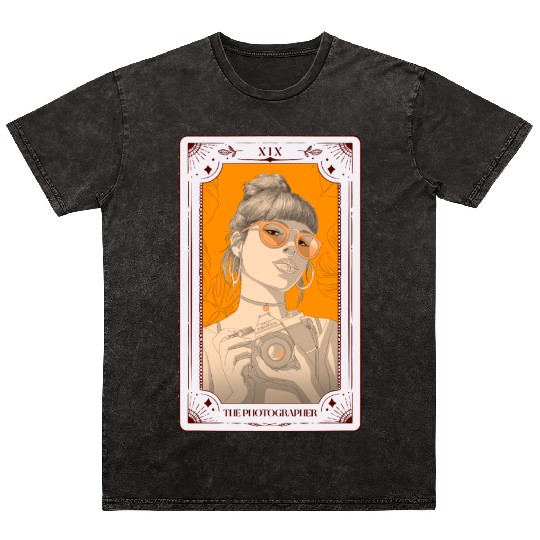 The Photographer Tarot Card Photography Camera Mineral Wash T Shirts