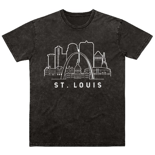 St. Louis Missouri Mineral Wash T Shirts