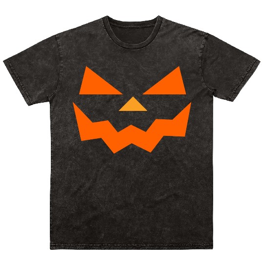 pumpkin halloween scary face outline horror design Mineral Wash T Shirts