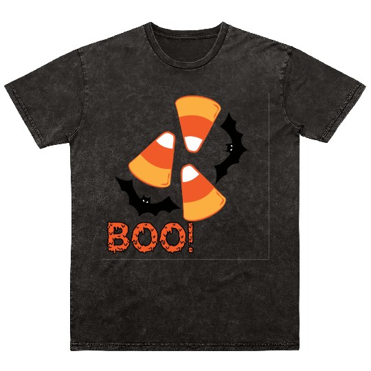 Candy Corn Design Mineral Wash T Shirts