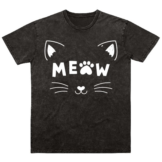 Cat lover Meow Mineral Wash T Shirts design