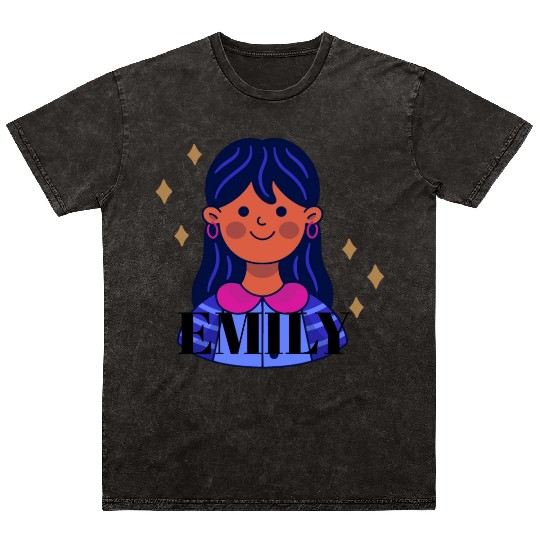 emily name Mineral Wash T Shirts