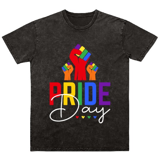 Proud Gay Sexual Diversity Gay Pride Parade LGBTQ Mineral Wash T Shirts