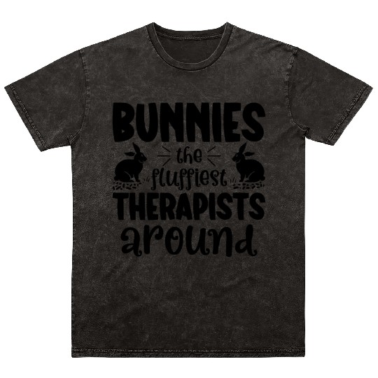 Bunny Owners Rabbit Lover Bunny Mom Bunny Dad Hopp Mineral Wash T Shirts