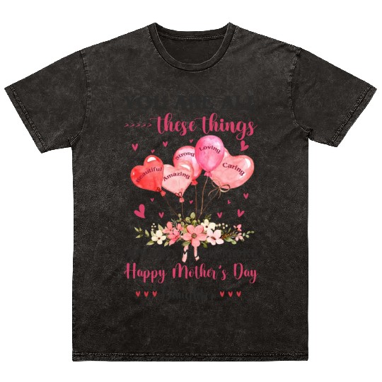 Heart Balloons Daughter Mother's Day Mineral Wash T Shirts