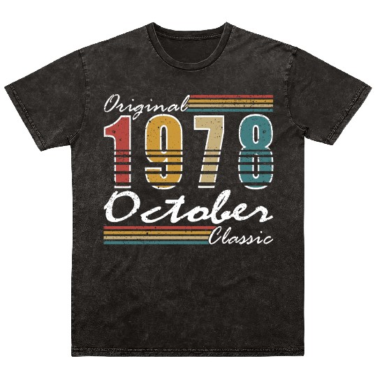 1978 vintage birthday year of birth 1978 gift Mineral Wash T Shirts