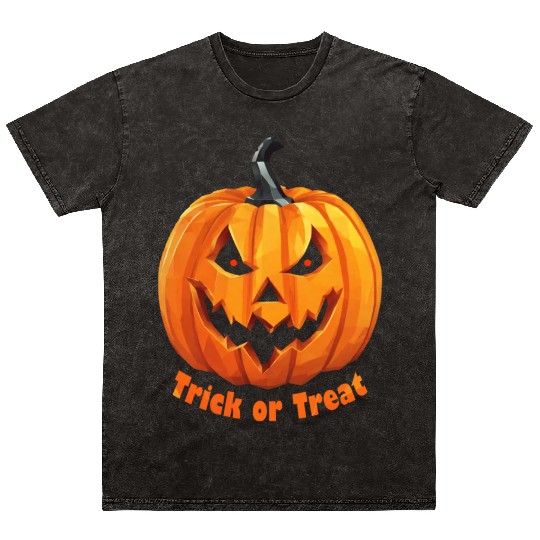 trick or treat PUMPKIN Mineral Wash T Shirts