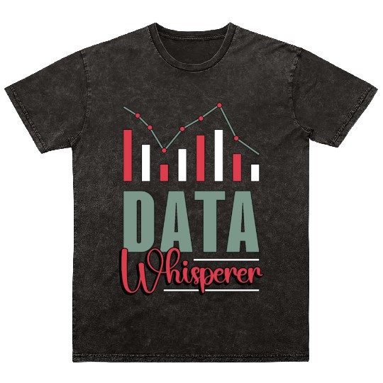 Data Analyst Data Whisperer Computer Science Coder Mineral Wash T Shirts