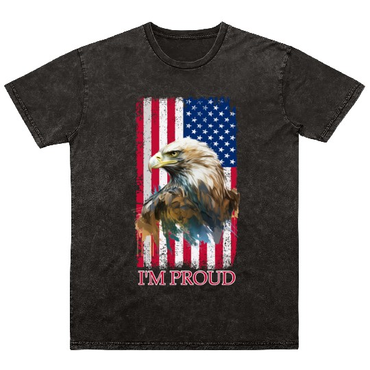 American patriotic symbols of national pride - fla Mineral Wash T Shirts