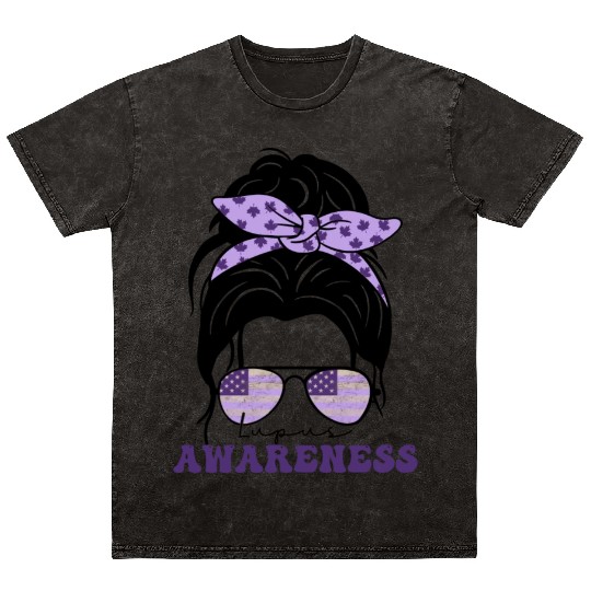 In May We Wear Purple Retro Lupus Awareness Month Mineral Wash T Shirts