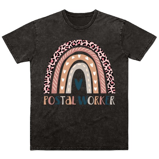 Postal worker rainbow Mineral Wash T Shirts