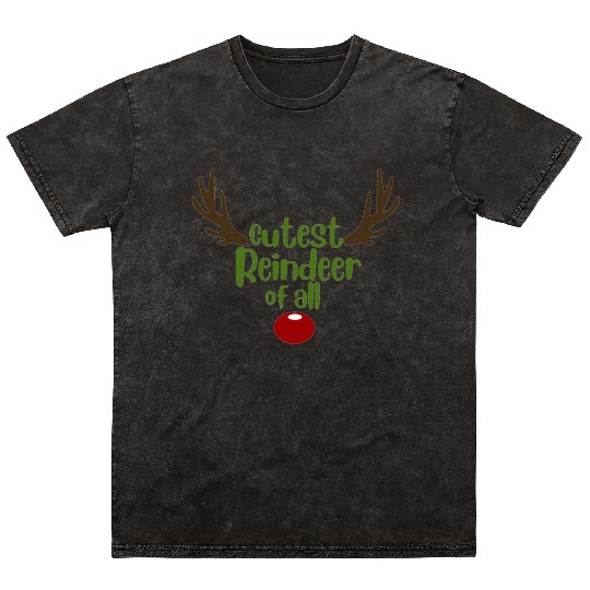 Cutest Reindeer of All Mineral Wash T Shirts