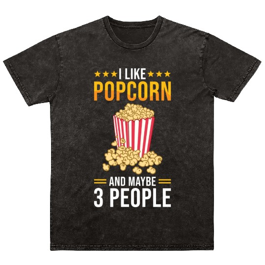 Popcorn Lover Gift Funny Popcorn Mineral Wash T Shirts