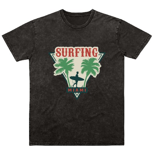 Surfing Miami Mineral Wash T Shirts