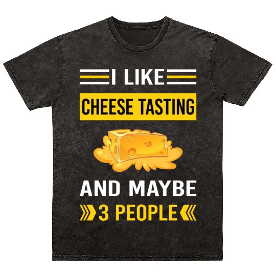 3 People Cheese Tasting Mineral Wash T Shirts