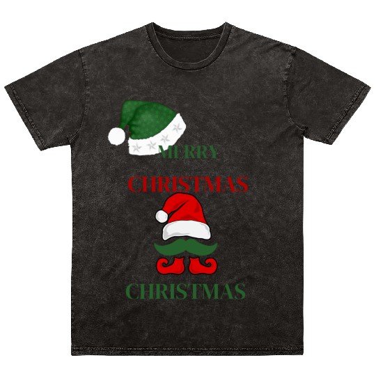Elf Merry Christmas Mineral Wash T Shirts