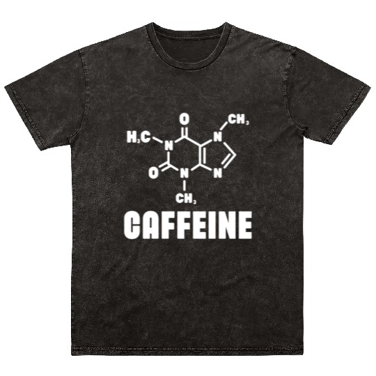 Caffeine Organic Chemistry Mineral Wash T Shirts