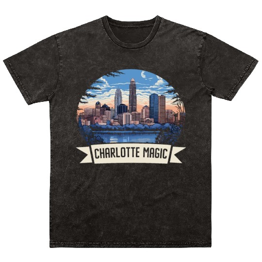 Charlotte North Carolina USA America United States Mineral Wash T Shirts