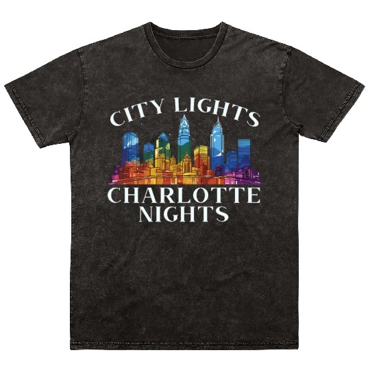 Charlotte North Carolina USA America United States Mineral Wash T Shirts